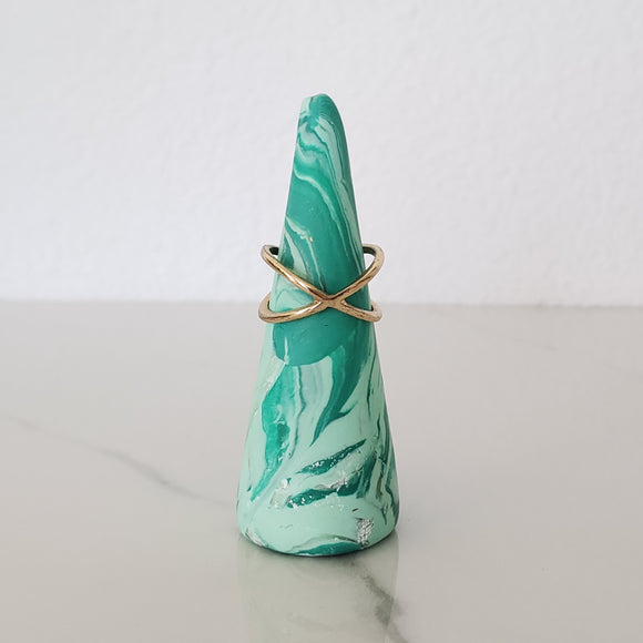 Green Marble Ring Cone